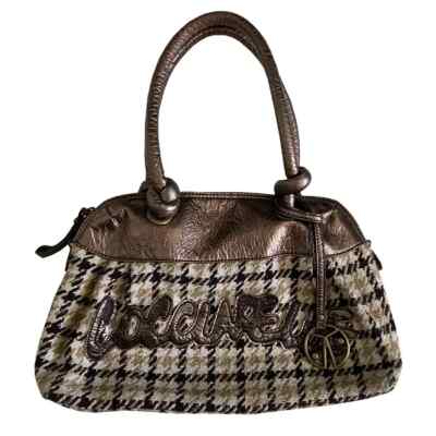 Coccinelle - Schultertasche aus Leder Kupfer und Wolle mehrfarbig