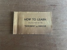 Soroban Abacus Instructions Owners Manual Booklet Learn Calculation Banshuya Vtg