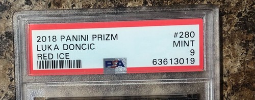 2018 Panini Prizm #280 Luka Doncic Ruby Ice Prizm Rookie RC PSA 9 MINT - Picture 3 of 4