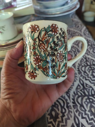 Nakkas Ceramic Turkish Mug Decorative Handpainted Coffee Cup Vintage - Picture 7 of 11
