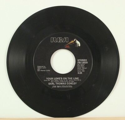 Earl Thomas Conley - Your Love's on the/Under Control Record Vinyl 45 Single B2