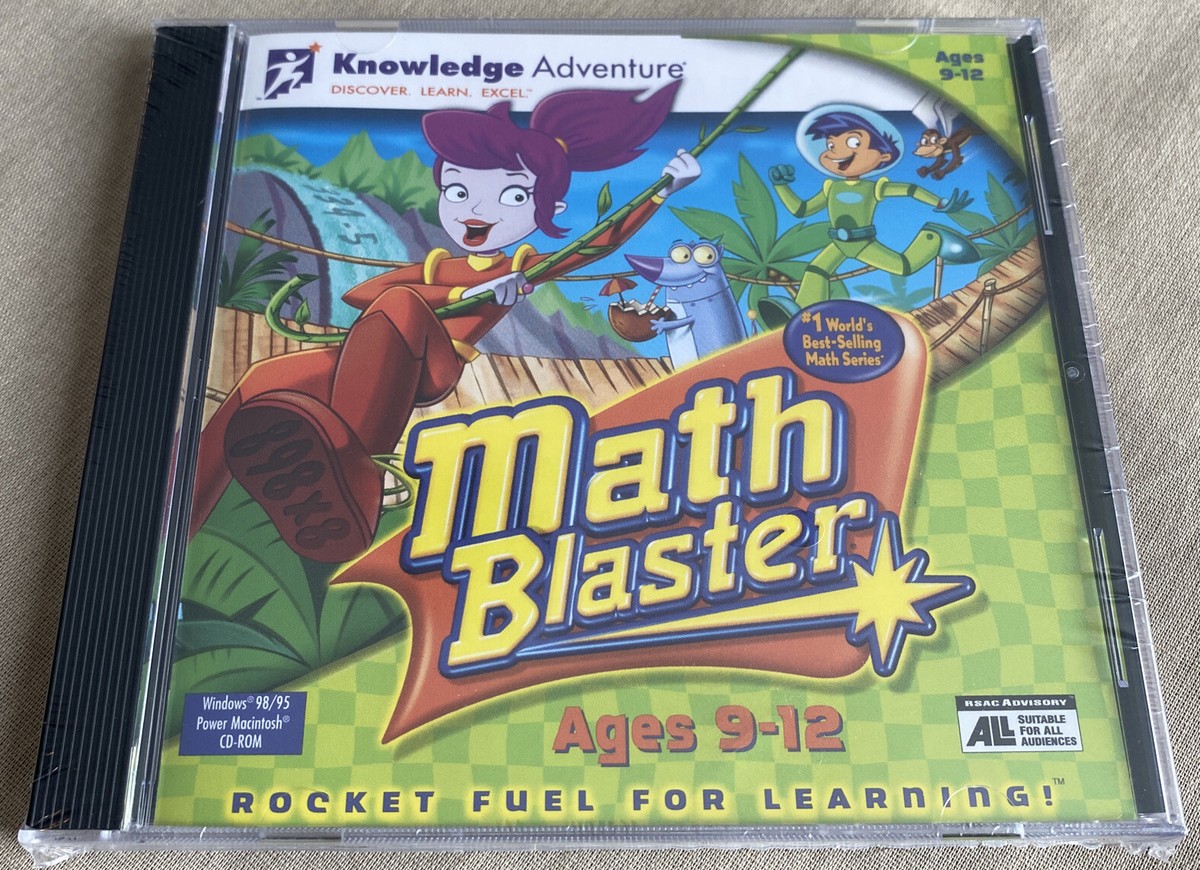 Math Blaster: Ages 9-12 (PC CD 1999) OOP Knowledge Adventure