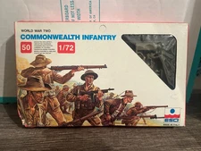 ESCI ERTL Commonwealth Infantry World War Two 1/72 Model Figurines Vintage Toys