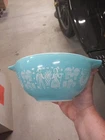 Vintage Pyrex 442 Amish Butterprint Turquoise Cinderella Mixing Bowl 1.5 Qt