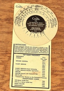 Cessna 172 Flight Power Fuel Consumption Endurance Computer