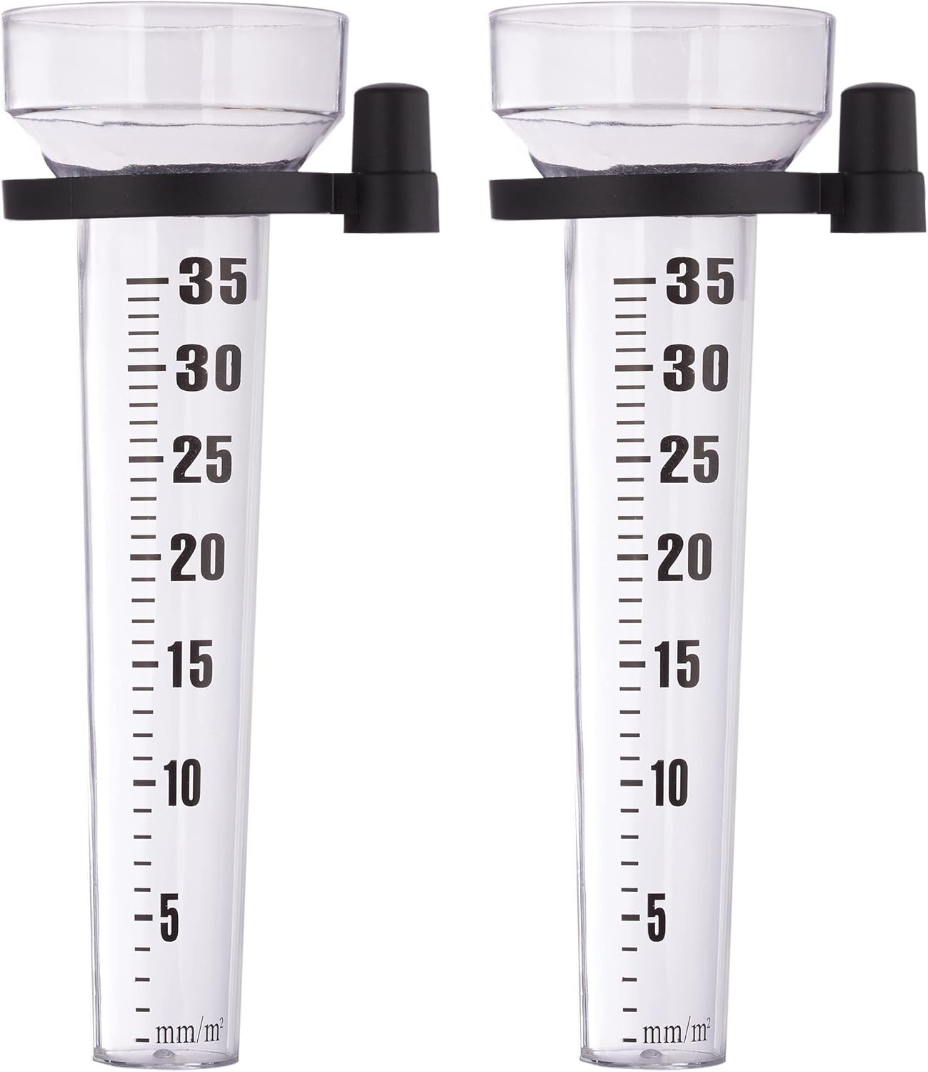 Set 2 Pluviometri da Giardino con Supporto | Misuratore Pioggia Professionale