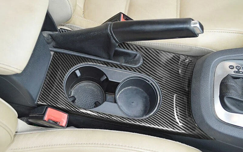 Consola central de fibra de carbono para Volkswagen Jetta MK6 2012-2014 embellecedor de taza de agua Foto 4 de 4