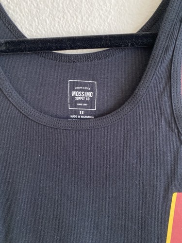 MOSSIMO SUPPLY X TARGET LONG & LEAN RIBBED TANK TOP STRETCHY BLACK S SMALL NEW - Picture 3 of 3