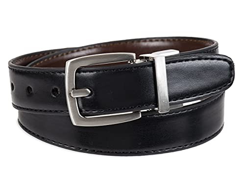 Boy’s Big Reversible Two-In-One Dress and Casual Belts Medium Brown/Black - Picture 3 of 7