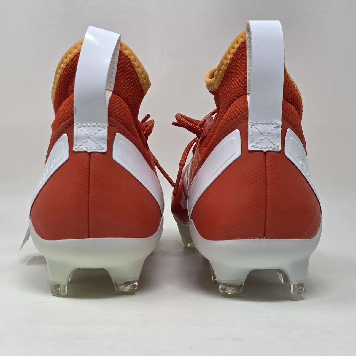 Adidas Adizero Impact Football Cleats Orange/White Athletic Shoes IF2457 Sz 13.5 adidas Adizero Impact MID Football Cleats Orange White  main image 2