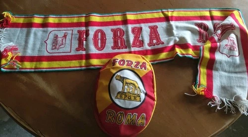Vintage As Roma FORZA ROMA Scarf + Cap