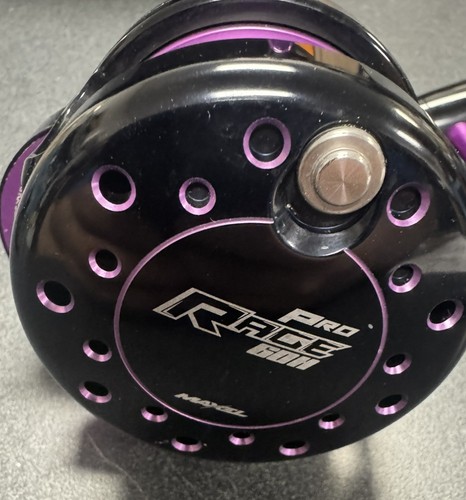 Maxel Pro Rage 60h Fishing Reel Purple Good Condition - Picture 3 of 6