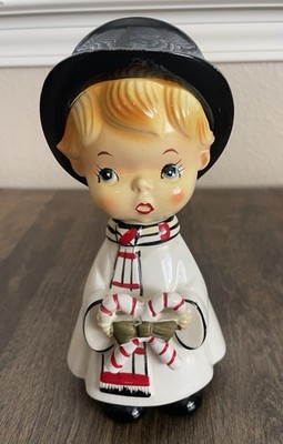 Vtg 50 s Christmas Capri Japan Choir Boy with Candy Canes Figure 7  Tall