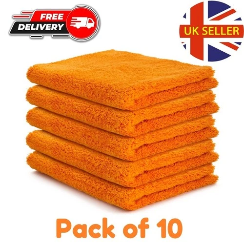 10x Edgeless Microfibre Cloths Flawless Microfiber Car Detailing Wash Cloth Pack