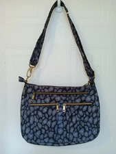 Travelon RFID Animal Print Gray Leopard Shoulder bag Crossbody Anti Theft Purse