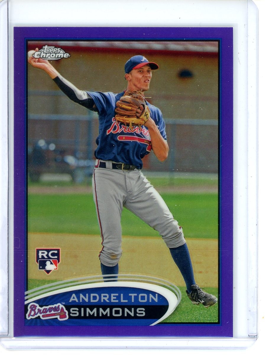 Andrelton Simmons Purple Refractors Rookie 2012 Topps Chrome #182