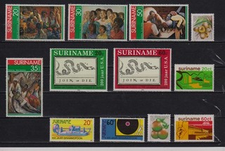 Lot / collection de timbres neufs du Suriname Voir les 8 photos MNH
