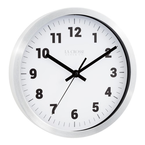 La Crosse Clock 404-2626 10-in. Nash Analog Quartz Wall Clock - Picture 3 of 5