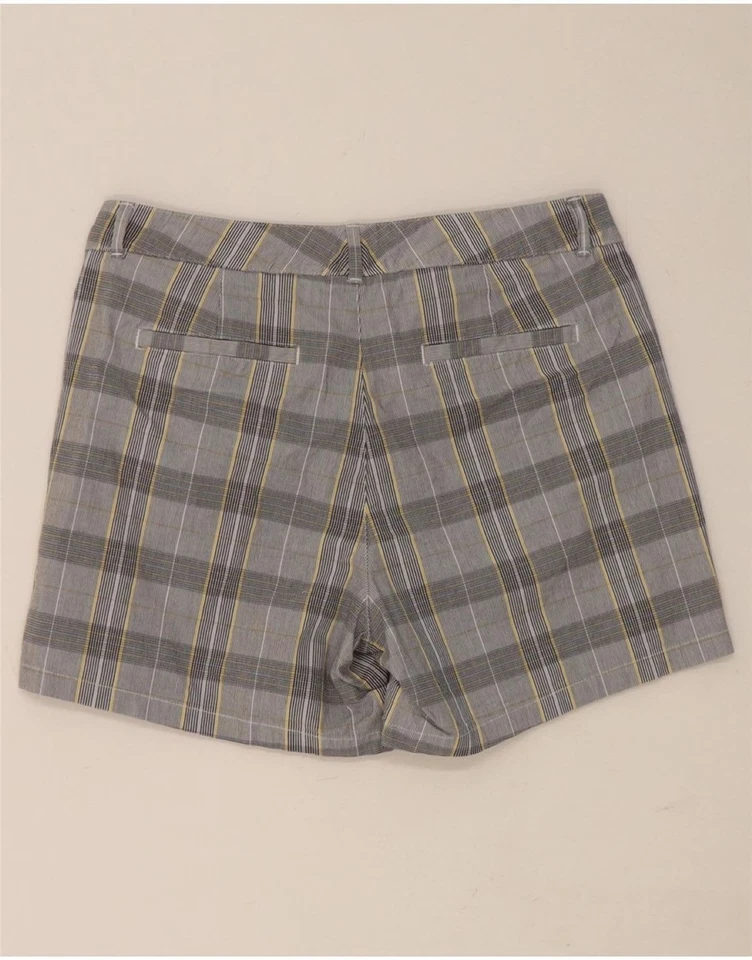 DOCKERS Womens Curvy Mid Rise Casual Shorts US 8 Medium W30 Grey Check CR03 - Image 2 of 3