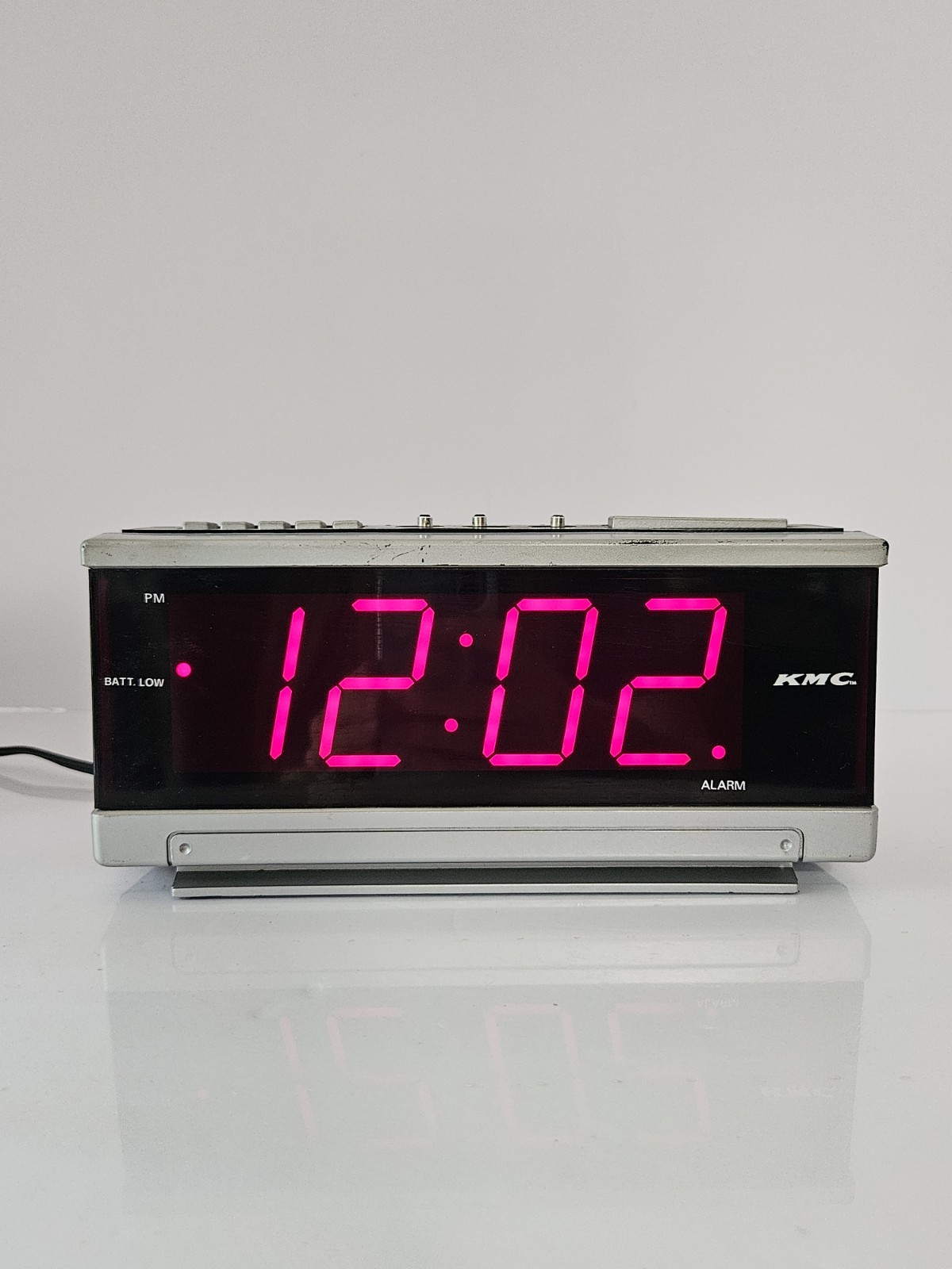 KMC 803 LED Digital Alarm Clock Snooze Battery Backup Brightness Control-Tested
