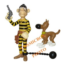 Lucky Luke lot de 2 figurines AVERELL DALTON bagnard & RANTANPLAN par CEJI 1984