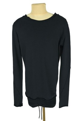 Thom Krom Herren Sweatshirt Schwarz Baumwolle Langarm Gr. M