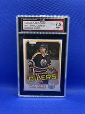 1981/82 O-PEE-CHEE NHL CARD #111 PAUL COFFEY ROOKIE RC KSA 7.5 NM+ SHARP!! OPC. rookie card picture