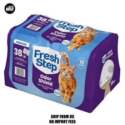 Fresh Step Odor Shield Multi-Cat Scented Clumping Cat Litter, Febreze Freshness,