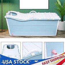 Portable Bathtub for Adult Large 54'in Foldable Collapsible tub Soaking Bath