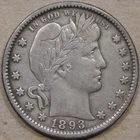 1893-O Barber Quarter 25c XF Old Cleaning as Pictured L3-6