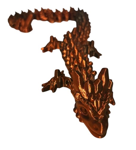 3D Printed - 15" Stone Dragon - Red/Black - #3021-41 - Picture 2 of 5