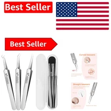Professional Blackhead Tweezers Set - Precision Stainless Steel Acne Removal Kit