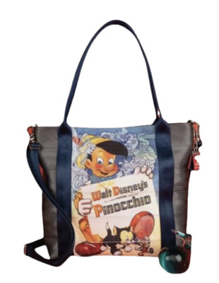 Disney Parks 2025 Pinocchio HARVEYS Tote Bag Seatbelt Purse BLUE Gorgeous - NEW