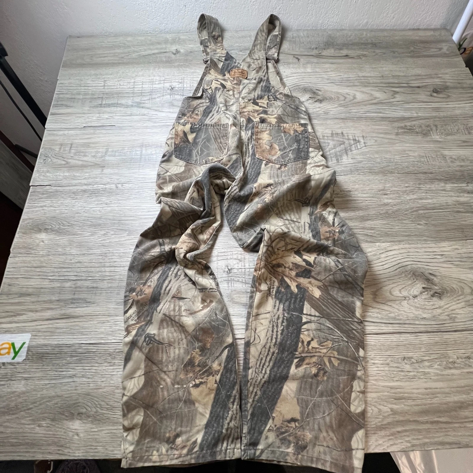 Walls Outdoors Overalls Youth 14 Regular Brown Realtree Camo Hunting Workwear