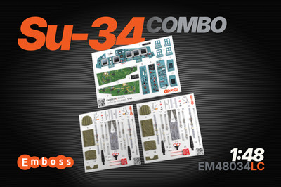 1:48 3D Interior Detail Set for scale model Su 34 KittyHawk Zimi