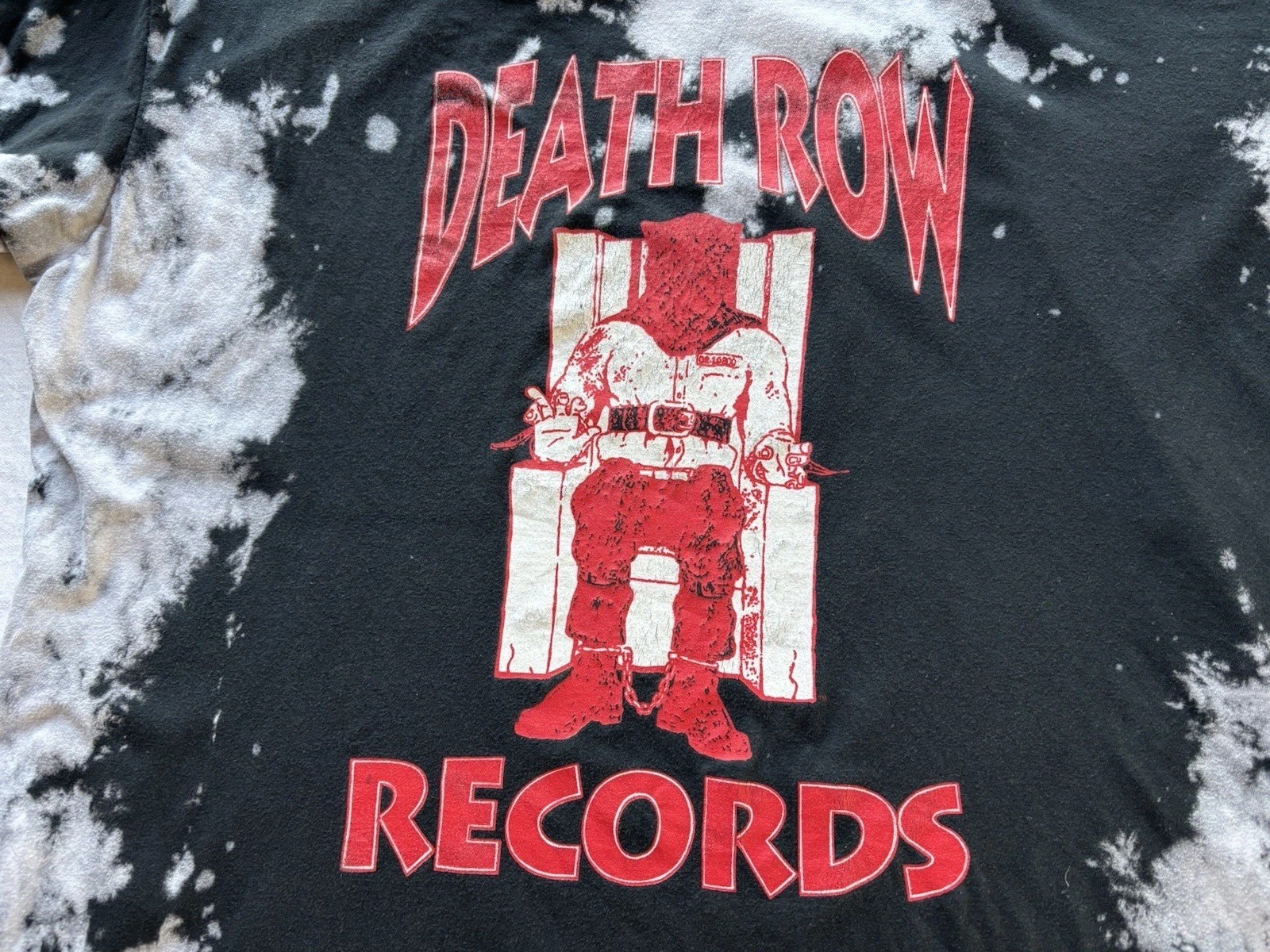 FILA DEATH ROW RECORDS Ripple Junction Tie Dye Rap Retro Logo T Shirt Uomo 3XL