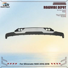 For Silverado 1500 2016-2018 Front Lower Bumper Valance & Chrome Skid Plate