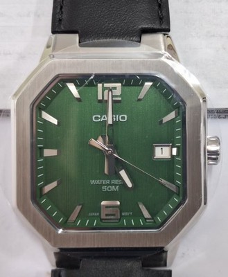 CASIO MTP‑B195 Series MTP-B195L-3AV Green Dial Analog 38 mm New