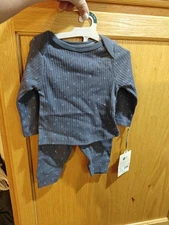 NT2-Cloud Island Kids Blue Two Piece Matching Shirt & Pant Set 0-3 months 