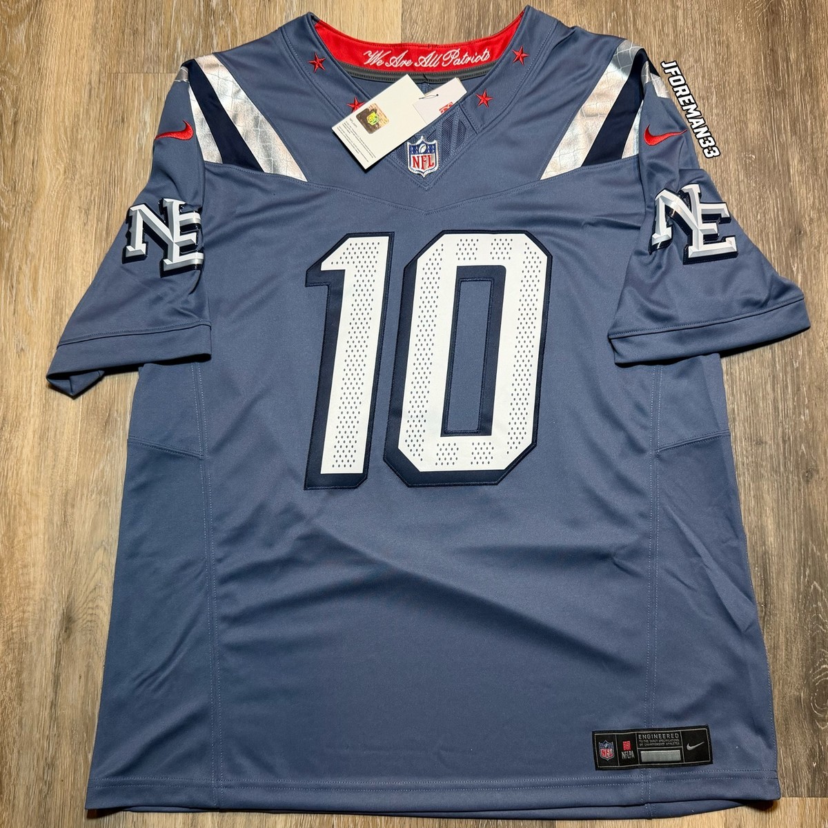 Drake Maye New England Patriots Rivalries Jersey - Jacket Hub