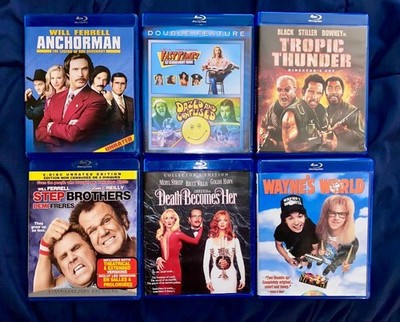 7 Movie Blu Ray Comedy Lot (Anchorman, Tropic Thunder, Step Brothers)