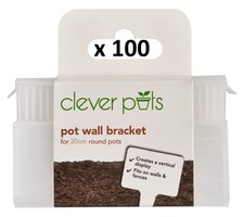 (BULK) 100 x Clever Pots Round Pot Wall Bracket for 20cm Plant Pots