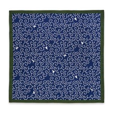 Miyamoto Furoshiki Arabesque Cat Navy 27.6in Cotton Wrapping Cloth Japan