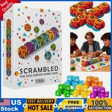 Scrambled Dice Word Game for 1-5 Players Brain Exercise Party Board Games KU