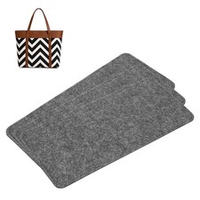3pcs Felt Bag Base Shaper Handbag 14.76x6.69" 3mm Thick, Gray