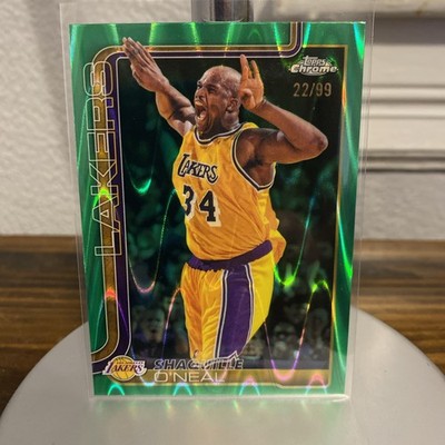 2026 NBA Topps Chrome Update Shaquille O’Neal Green RayWave #’d 22/99 
