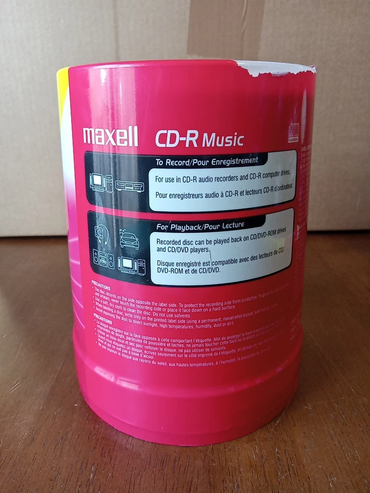 Maxell CD-R Music Blank 75 Discs 80 min 700MB 32x Brand New Sealed  - Image 2 of 3
