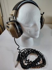 Vintage Koss K/6ALC Over-Ear Wired Headphones Tan Brown Coiled Cable 1/4" Jack