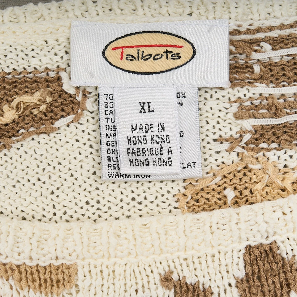 Suéter Talbots Mujer XL Multicolor Floral Cuello Redondo Pullover Mezcla Algodón Foto 4 de 4