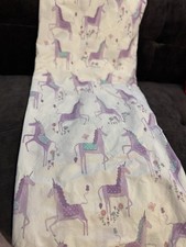 Pottery Barn Kids Unicorn Rainbow Organic Twin Flat Sheet, Lavender
